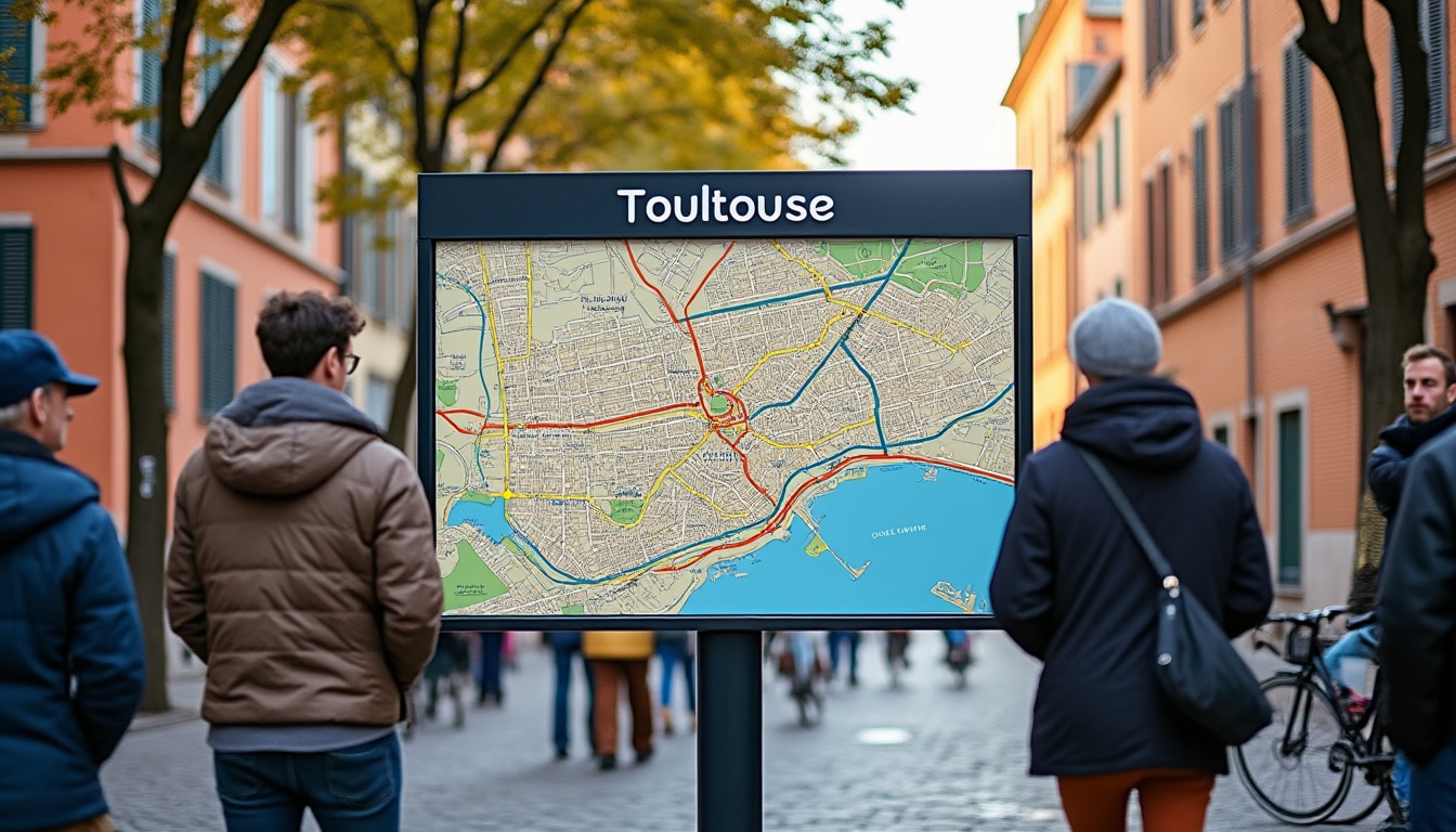 Illustration: Présentation du découpage des quartiers à Toulouse
